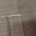 Toile de lin taupe chine a fines rayures 3 