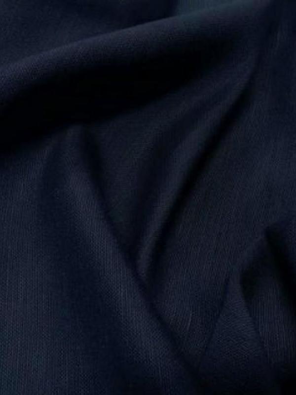 Toile de lin teinte bleu encre 1 