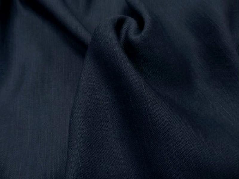 Toile de lin teinte bleu encre 3