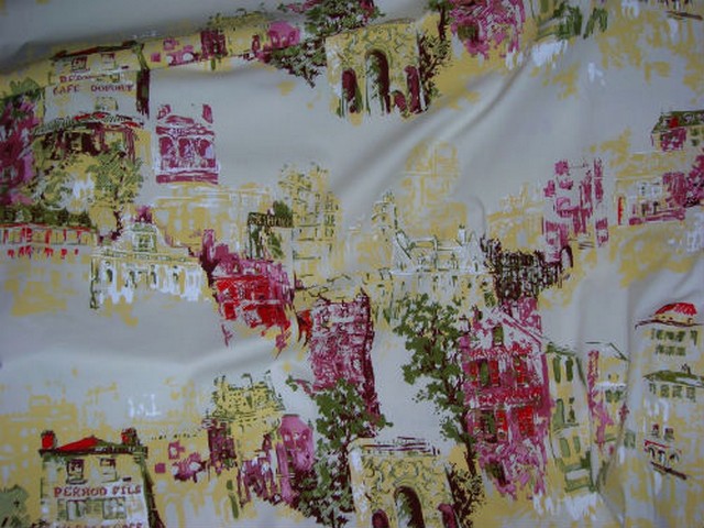 Toile jouy vue montmartre en 2 80m de large 1