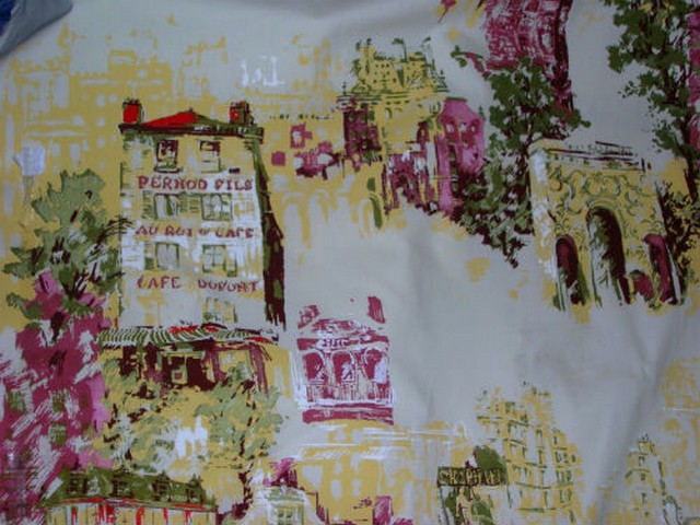 Toile jouy vue montmartre en 2 80m de large 2