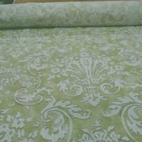 Tres beau lin imprime naturel vert0