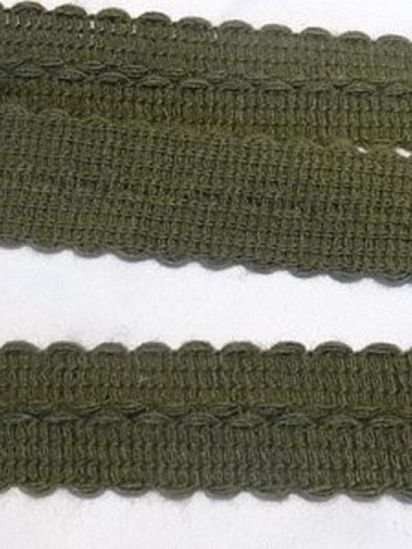 Tresse a border kaki moyen 