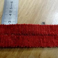 Tresse a border velours rouge ponceau 3 