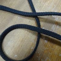 Tresse plate coton noir 1