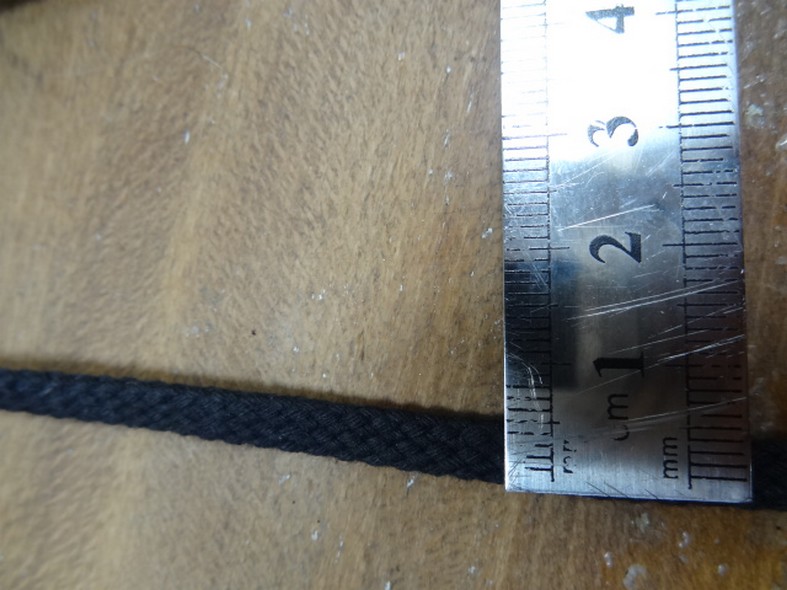 Tresse plate coton noir 2