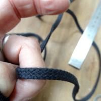 Tresse plate coton noir 3