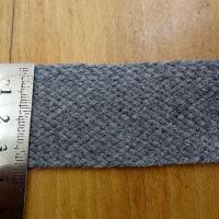 Tresse plate en lainage gris acier 3 