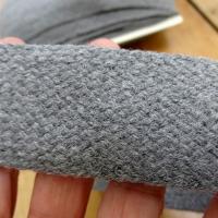 Tresse plate en lainage gris acier 4 