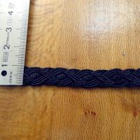 Tresse plate fantaisie viscose et coton bleu de minuit 2 