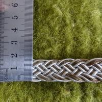 Tresse rayonne epaisse blanc casse or 2 