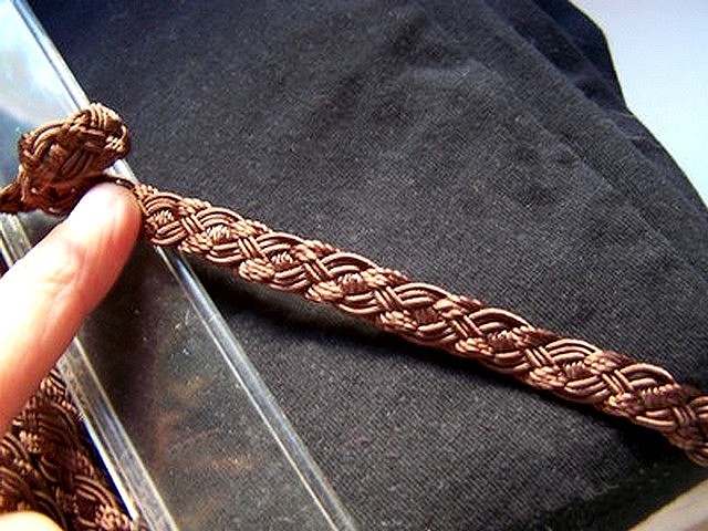 Tresse rayonne marron caramel 2