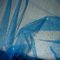 Tulle bleu azur a paillettes 1