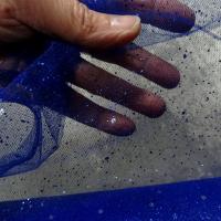 Tulle bleu saphir paillettes projetees 1