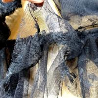 Tulle double epaisseur pre fronce fleuri 4 