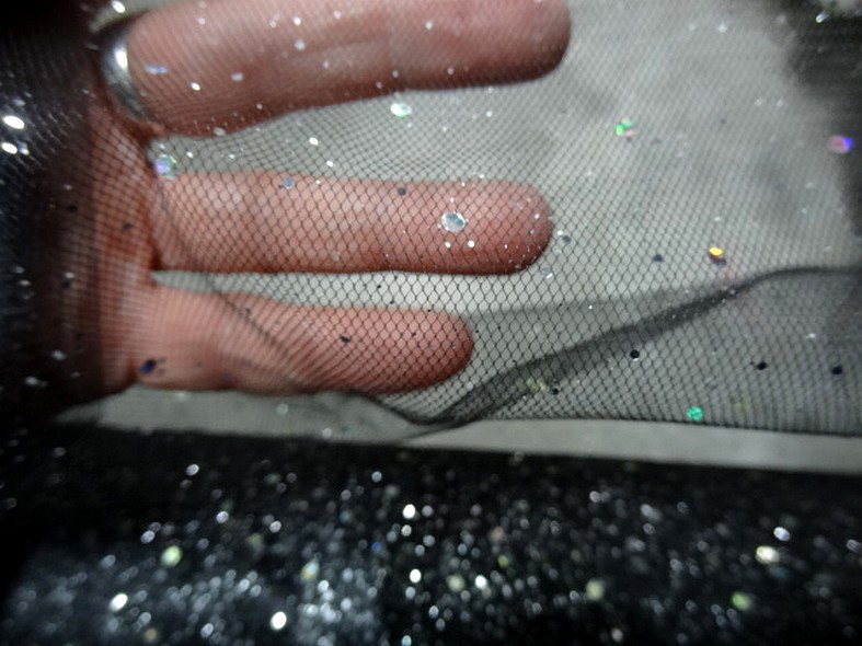 Tulle noir paillettes projetees 1