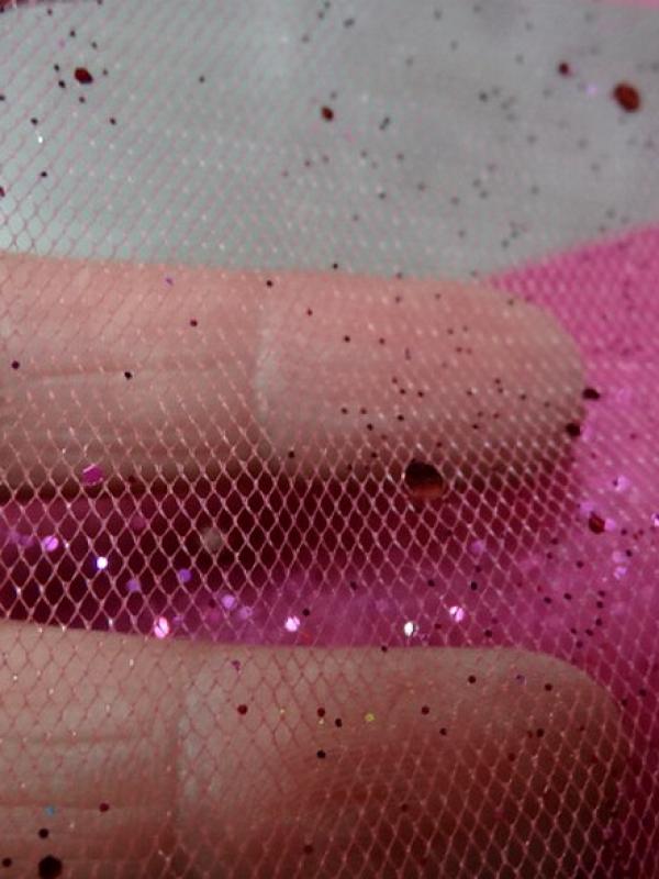 Tulle rose paillettes projetees 2 