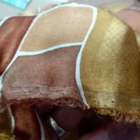 Twill de soie motif graphique vintage teintes automne 1 1