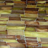 Twill de soie motif graphique vintage teintes automne 3 1