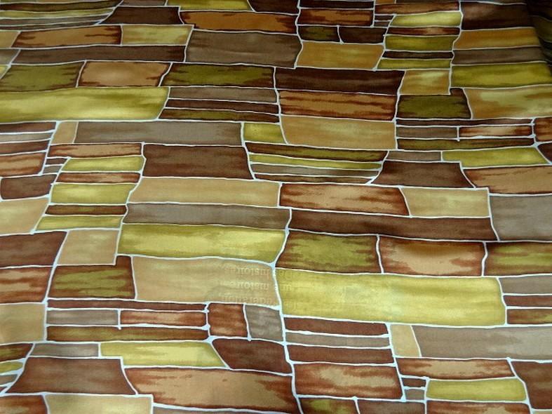 Twill de soie motif graphique vintage teintes automne 3 1