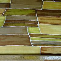 Twill de soie motif graphique vintage teintes automne 4 1