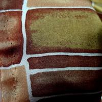 Twill de soie motif graphique vintage teintes automne 5 1