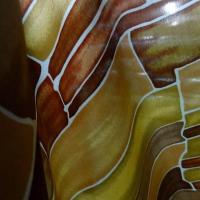 Twill de soie motif graphique vintage teintes automne 6 1