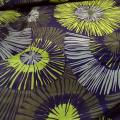 Twill de soie violet fleurs geantes anis et kaki 2 