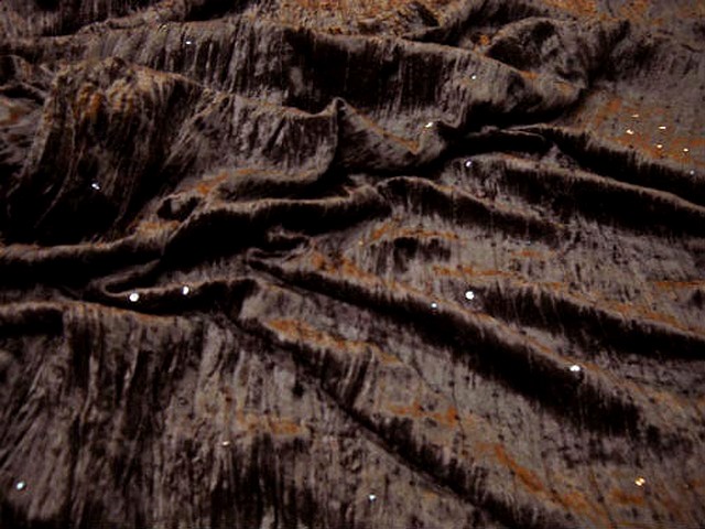 Velours a sequins marron chocolat 2 2
