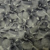 Velours ameublement tons gris larges fleurs 1 