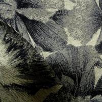 Velours ameublement tons gris larges fleurs 5