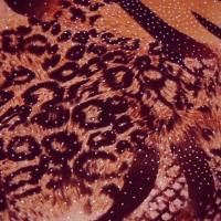 Velours aubergine reversible motifs zebre serpent leopard 2 