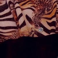 Velours aubergine reversible motifs zebre serpent leopard 3 