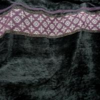 Velours chenille noir avec embase 2 