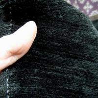 Velours chenille noir avec embase 3 