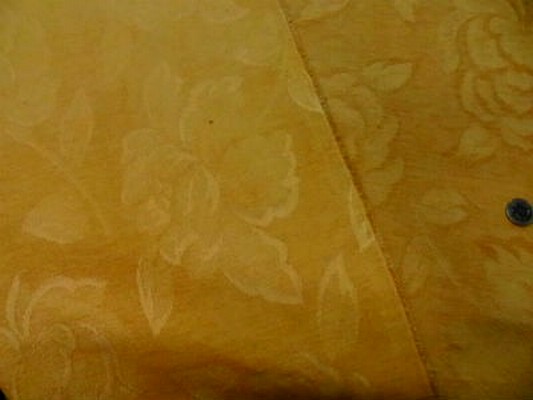Velours coton ameublement façonné jaune orange 1
