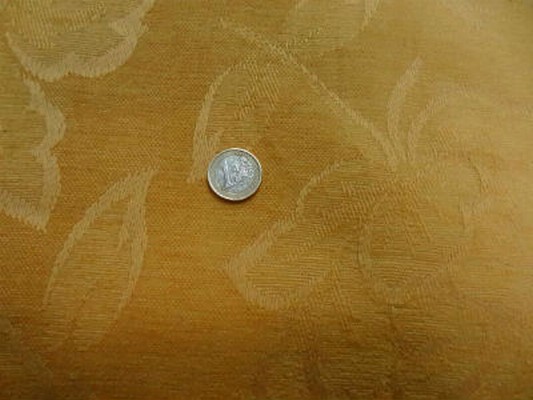 Velours coton ameublement façonné jaune orange 2