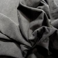 Velours coton mille raies noir uni 1