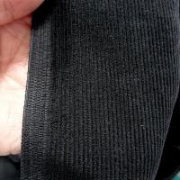 Velours coton mille raies noir uni 2