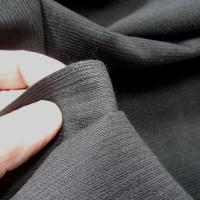 Velours coton mille raies noir uni 3