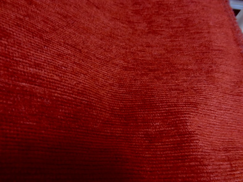 Velours d ameublement chenille rouille 2