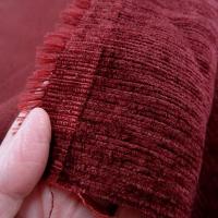 Velours d ameublement chenille teinte bordeaux 2 