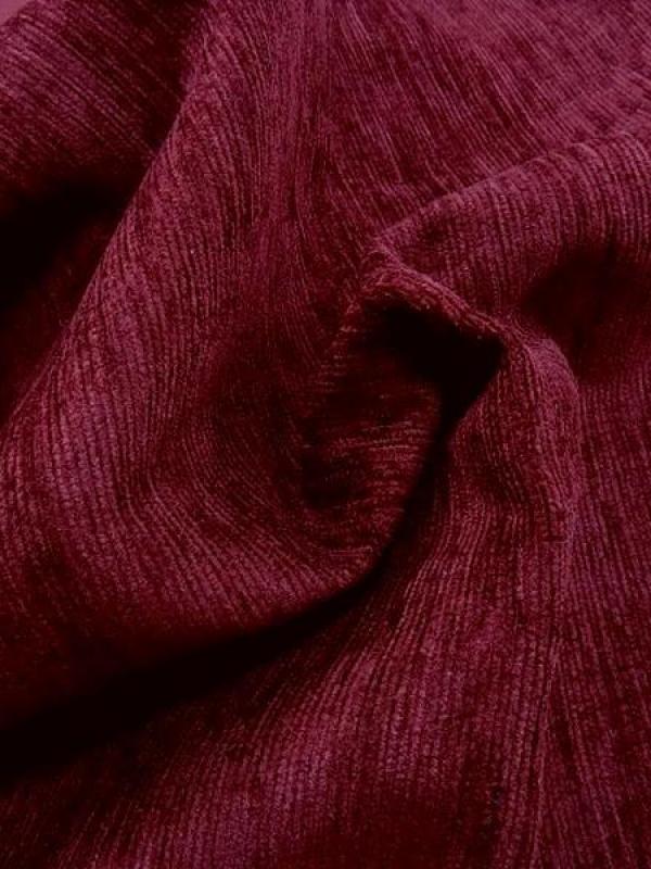 Velours d ameublement chenille teinte bordeaux 3 