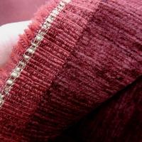 Velours d ameublement chenille teinte bordeaux 6 