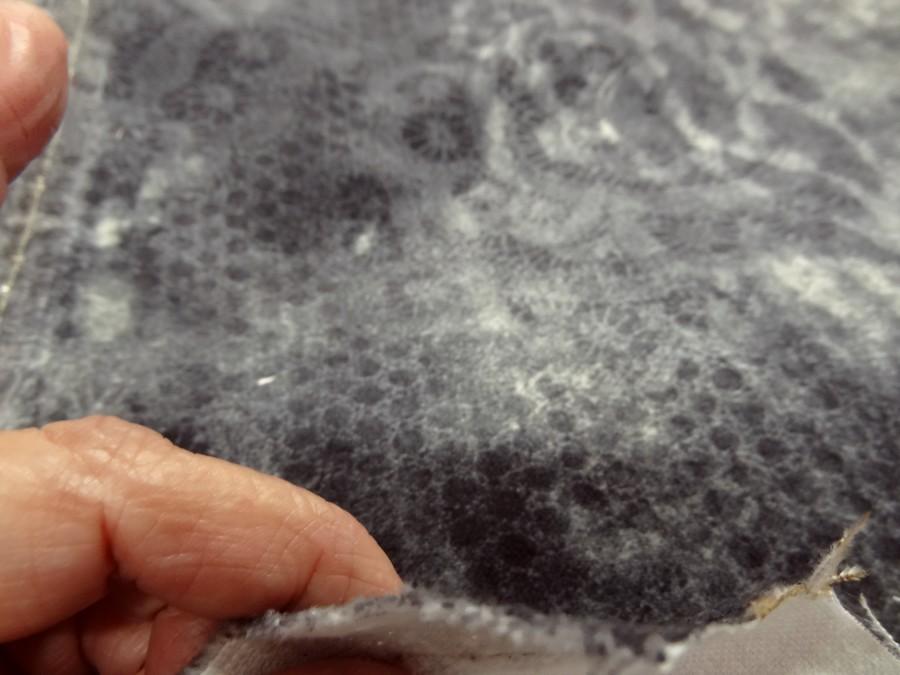 Velours de coton ras imprime tons gris 2