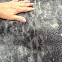 Velours de coton ras imprime tons gris 3 
