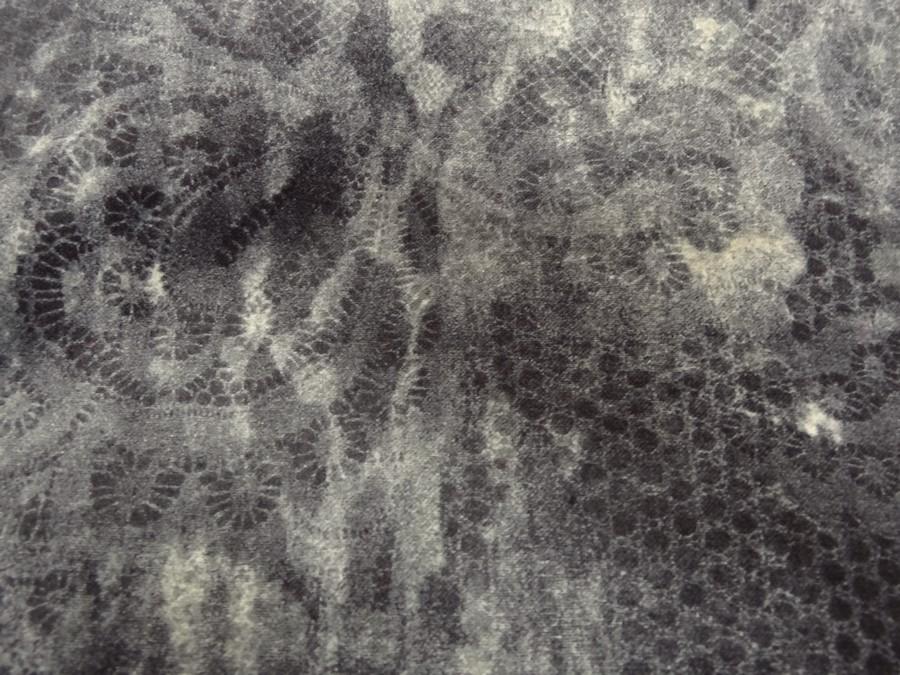 Velours de coton ras imprime tons gris 4