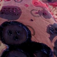 Velours de soie dévoré fuschia violet 03