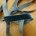Velours elastique plat bleu petrole 15 mm