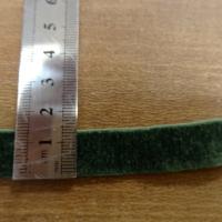 Velours elastique vert epinard 16 mm 2 